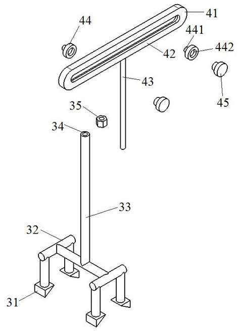 A support device for installation of vertical bending joint pipes