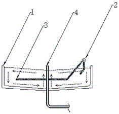 Culture pond capable of draining metabolites and residual feed by means of water flow movement