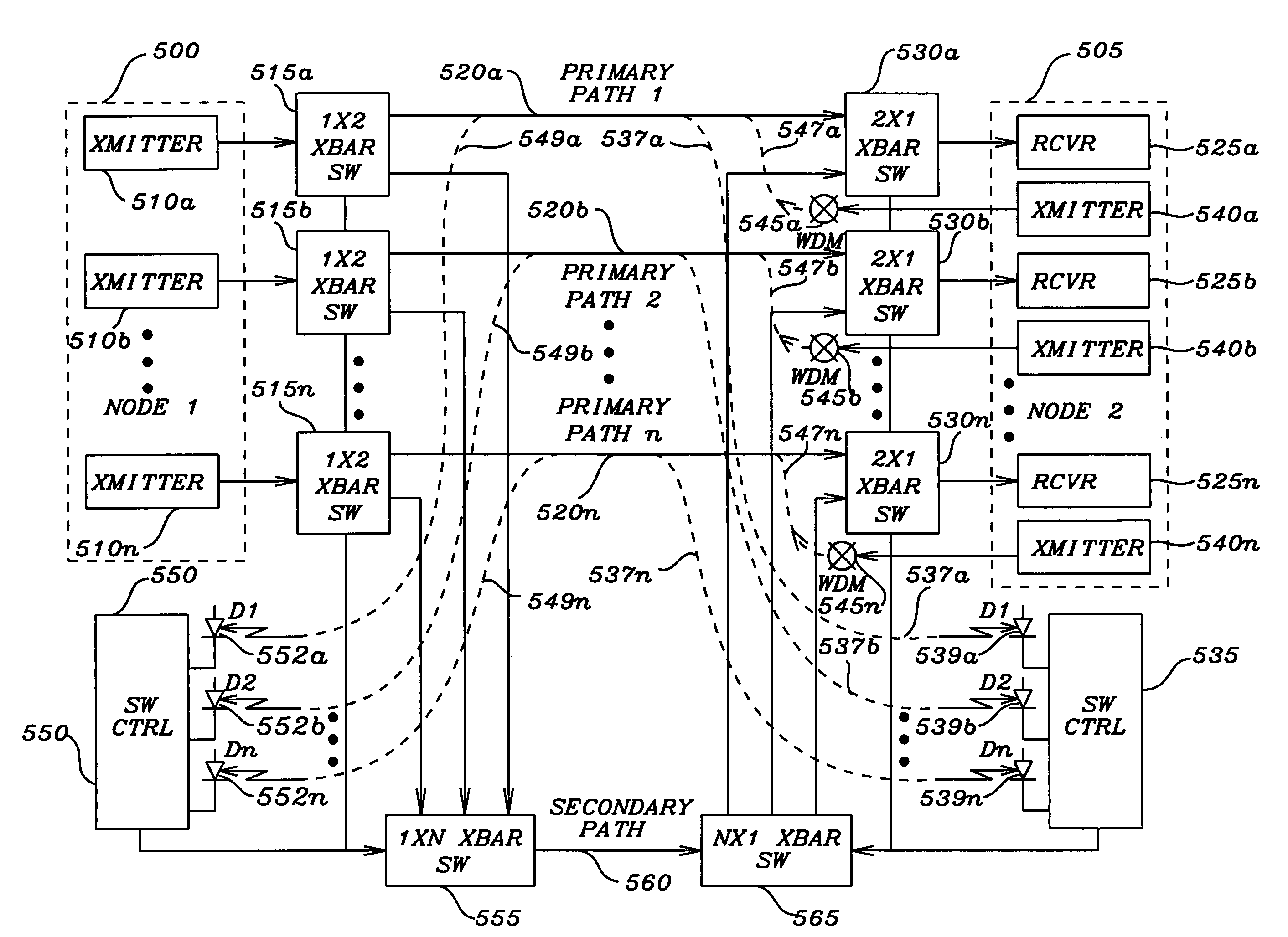 Fiber optic link protection apparatus