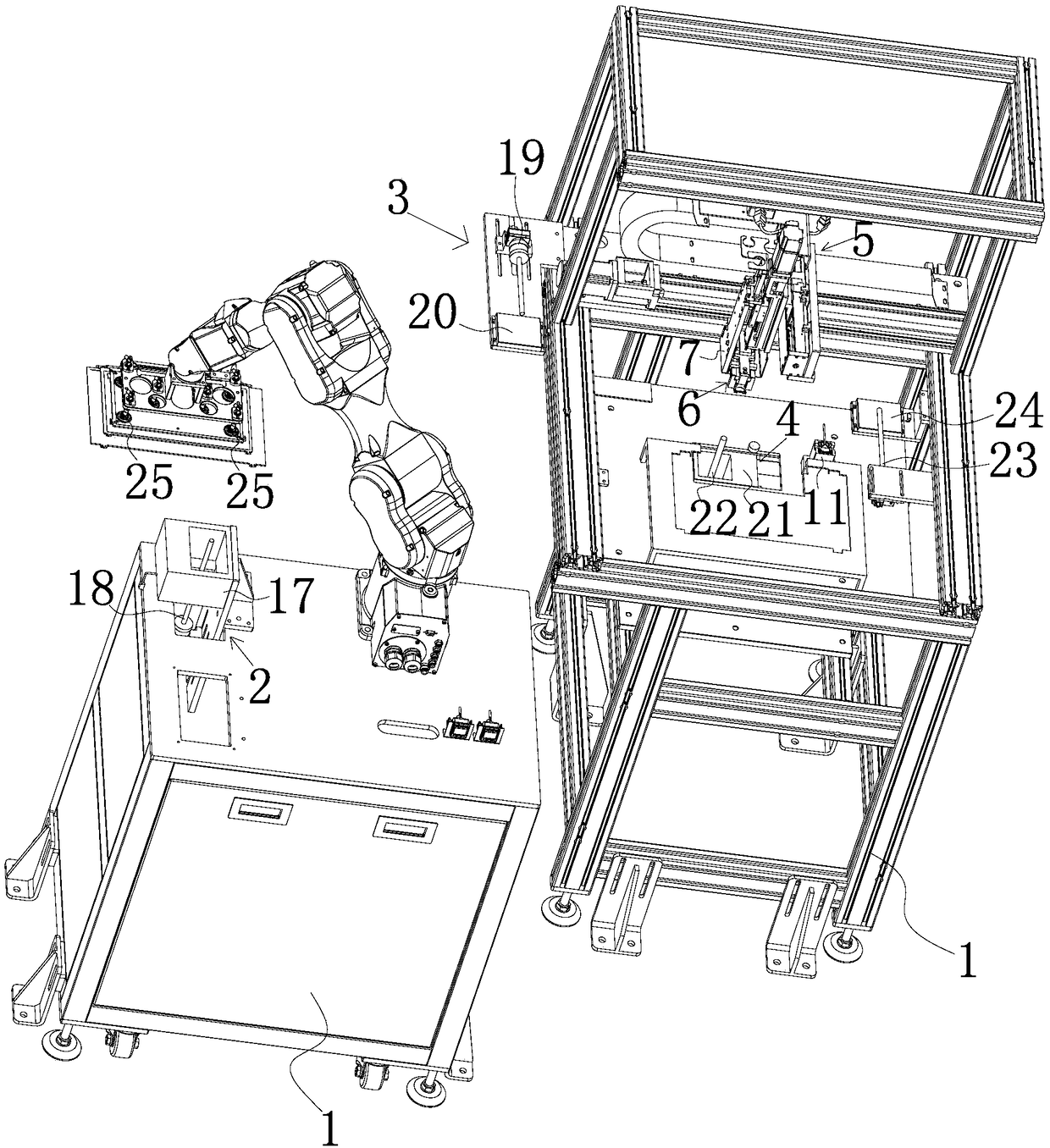 Connector plug-in machine of liquid crystal display