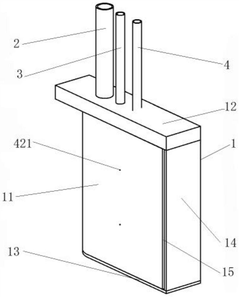 Pneumatic auxiliary integrated support plate stabilizer with double-oil-way oil supply function