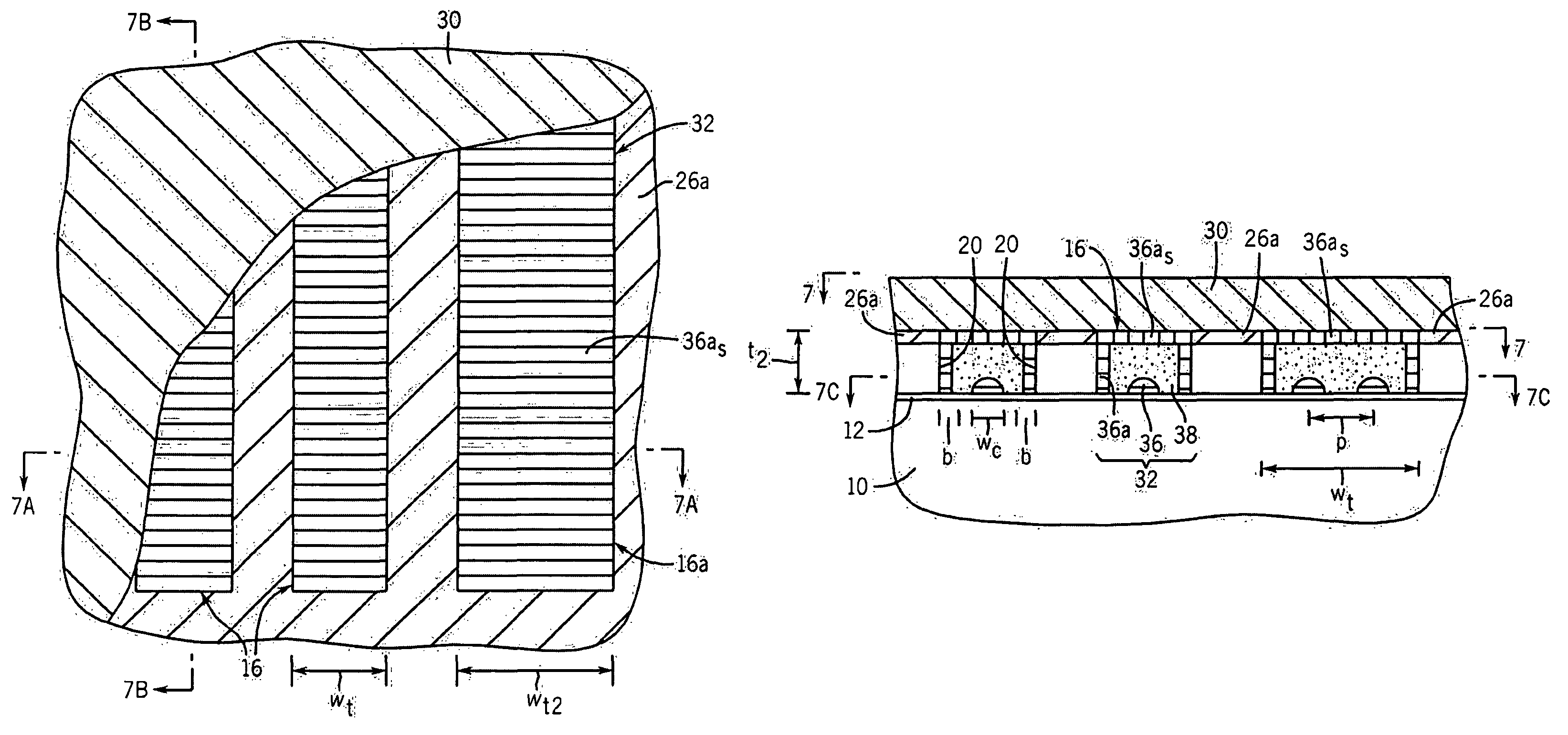 Graphoepitaxial self-assembly of arrays of downward facing half-cylinders