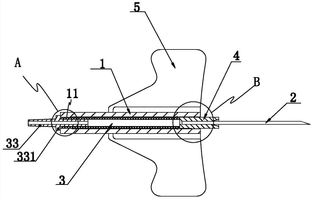 A kind of safe self-destruction intravenous infusion needle