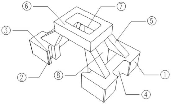 Three-dimensional ecological interlocking block and revetment