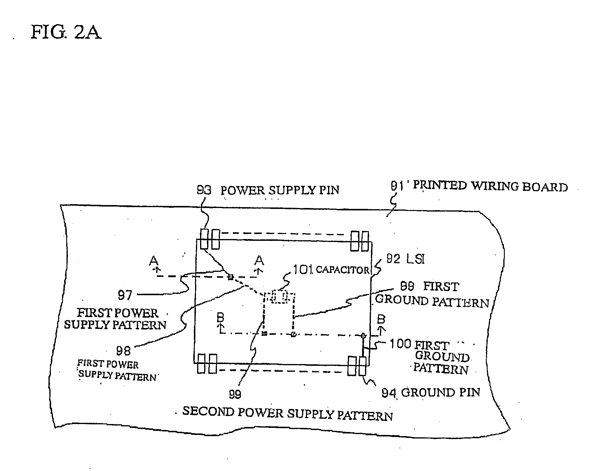 Printed circuit wiring board designing support device, printed circuit board designing method, and its program