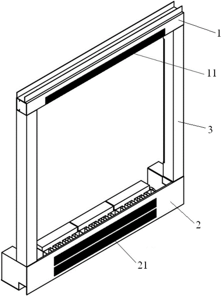 Ventilating device capable of being mounted on door window or glass curtain wall