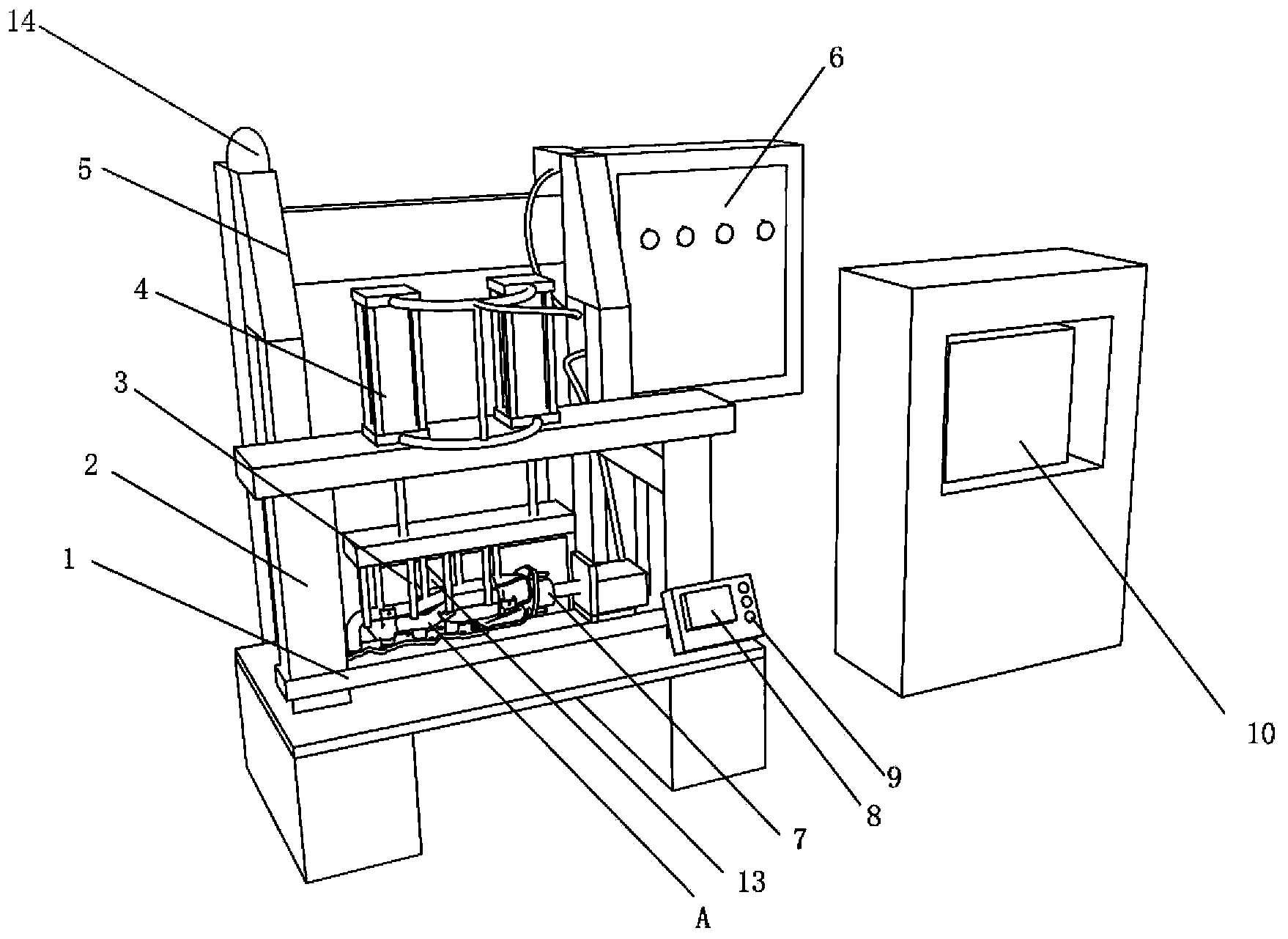 Exhaust manifold gas detection machine and detection method thereof