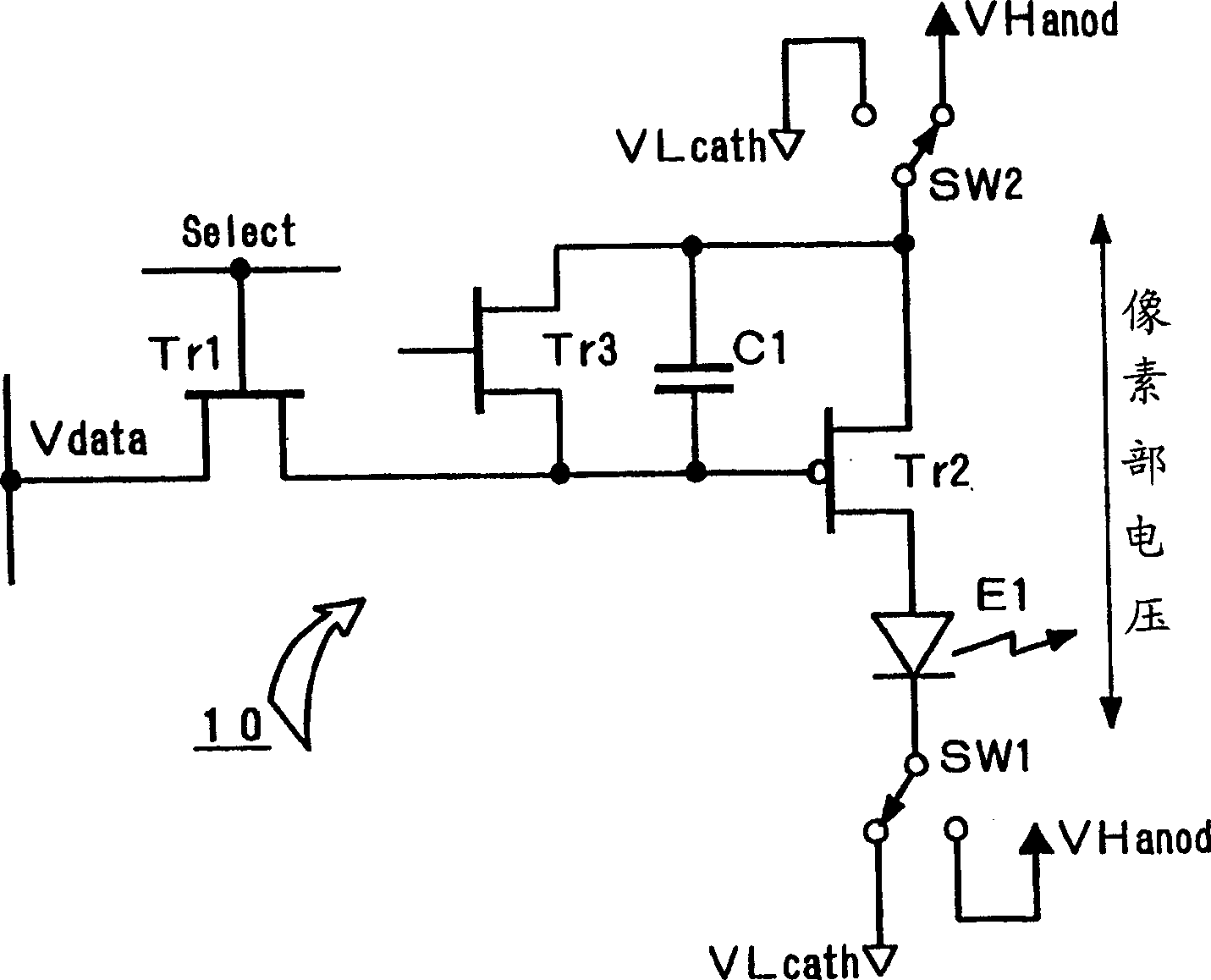 Driving method and driver for active luminous display panel