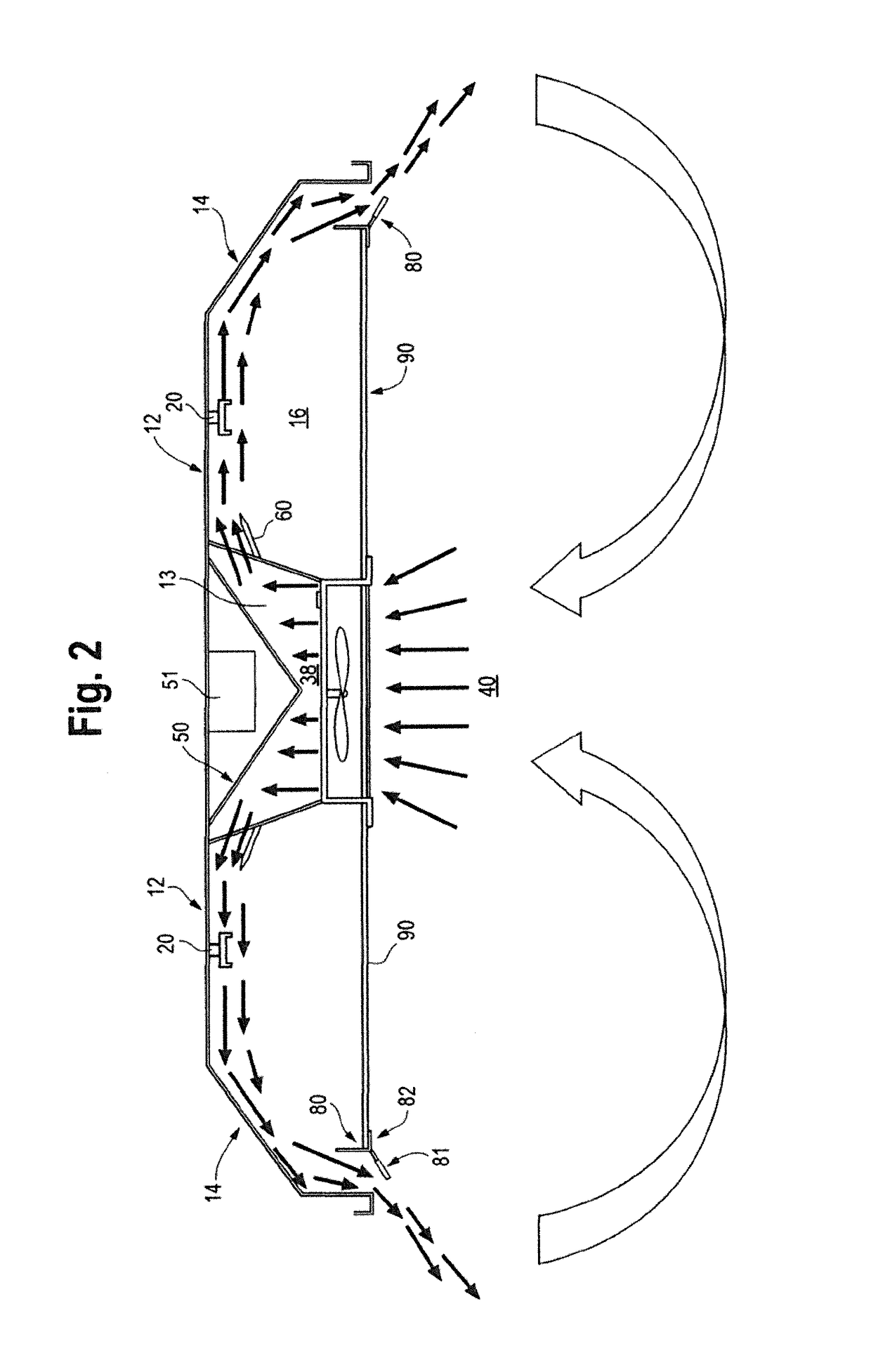 Ceiling Tile with Built-In Air Flow Mechanism