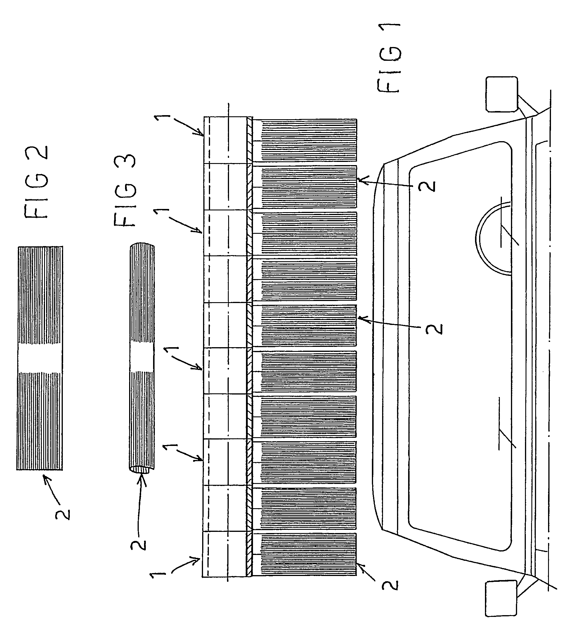 Rotary brush for motor vehicle washing systems