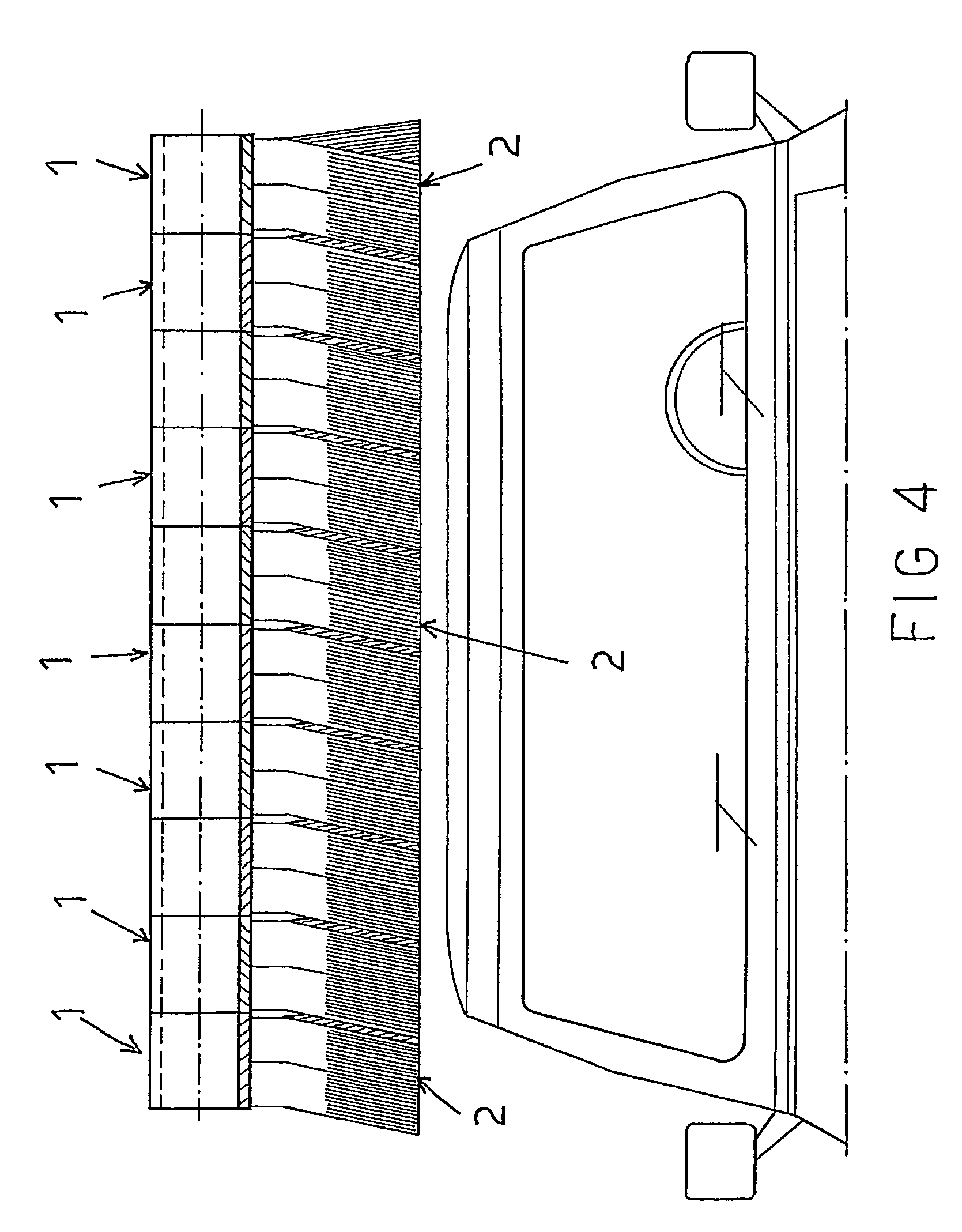 Rotary brush for motor vehicle washing systems