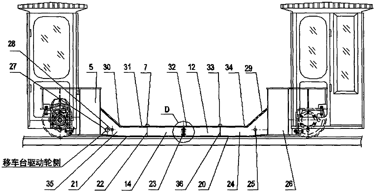 Integral locomotive moving platform