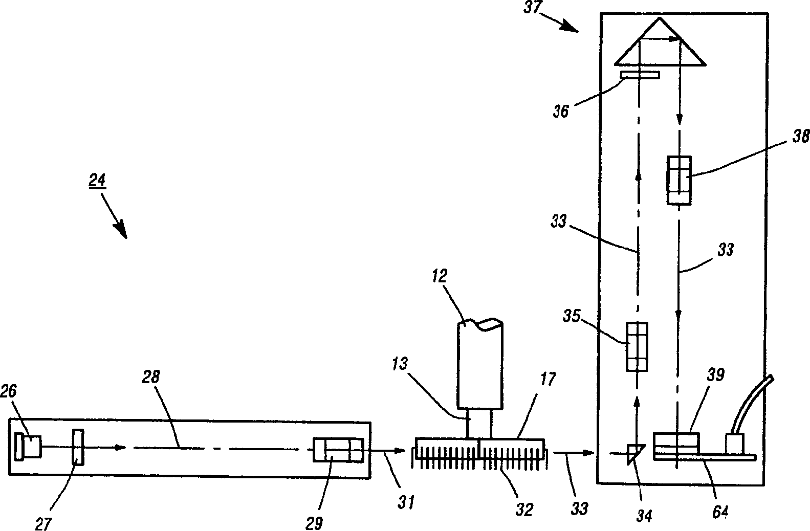 Method for positioning on base and placing view-point characteristic of semiconductor piece