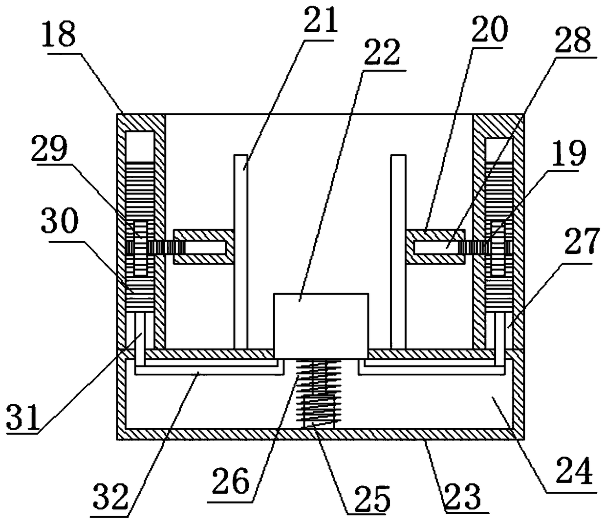 Medicine mashing device for Traditional Chinese Medicine and capable of clamping by using gravity