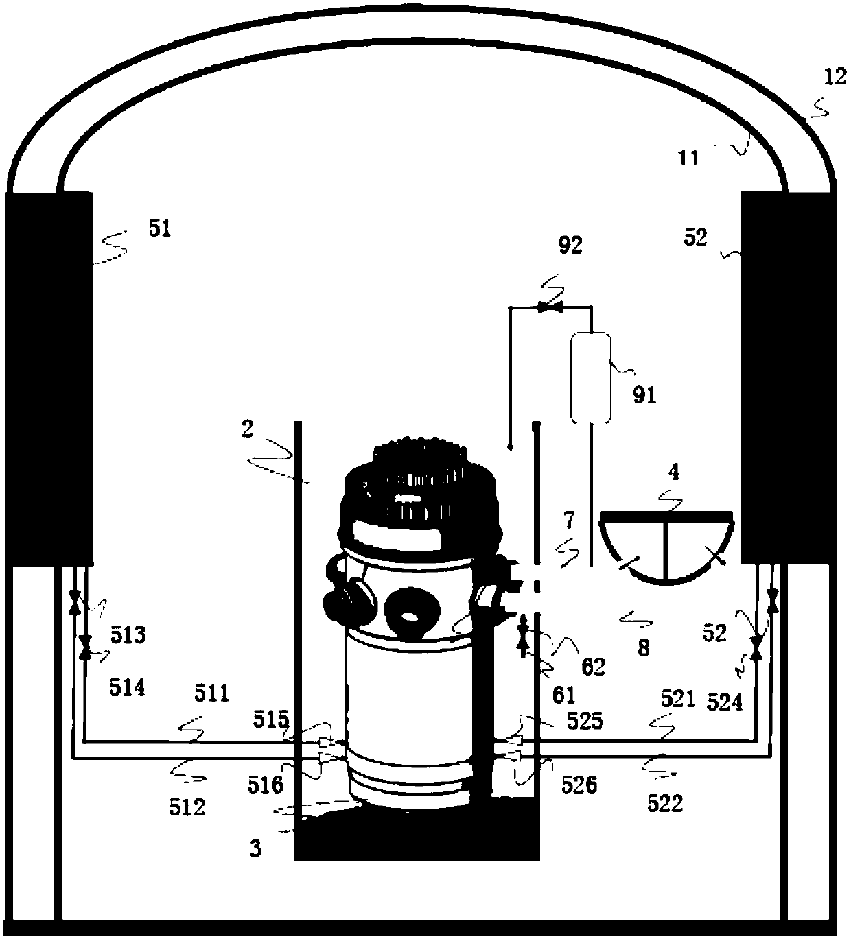 Reactor core cooling system and reactor core cooling method