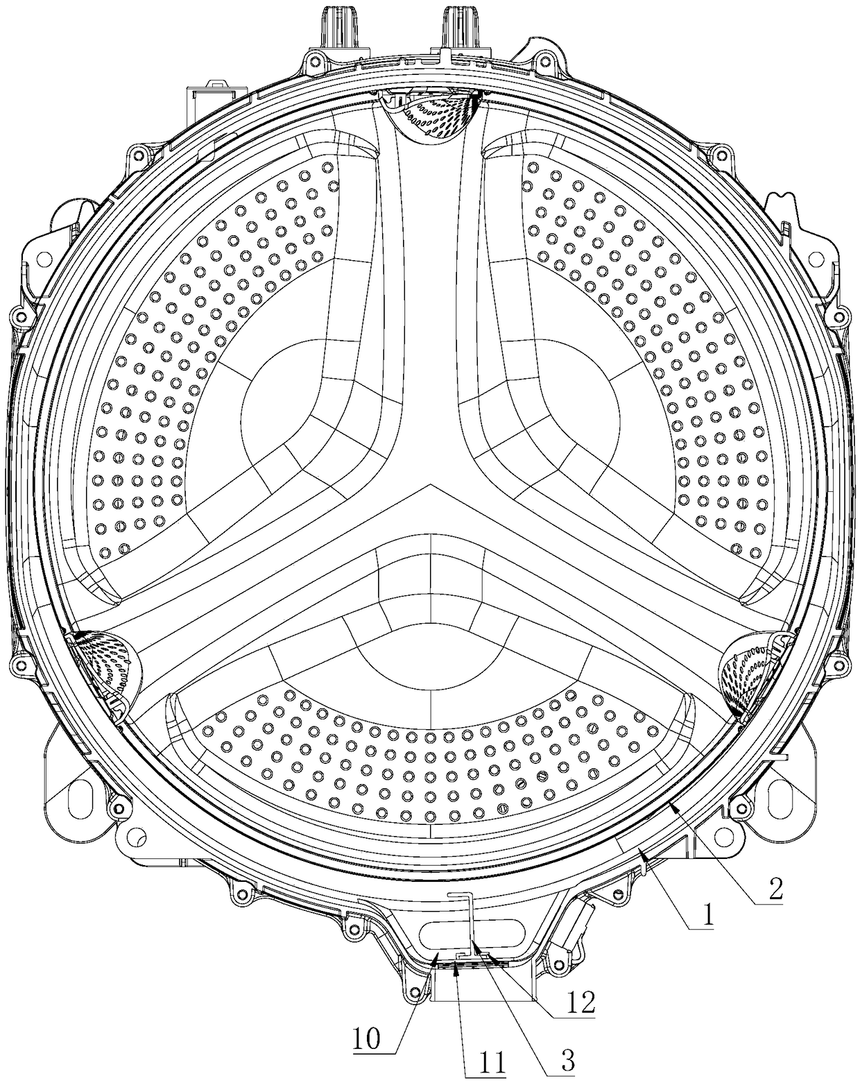 Washing machine with foam removal device