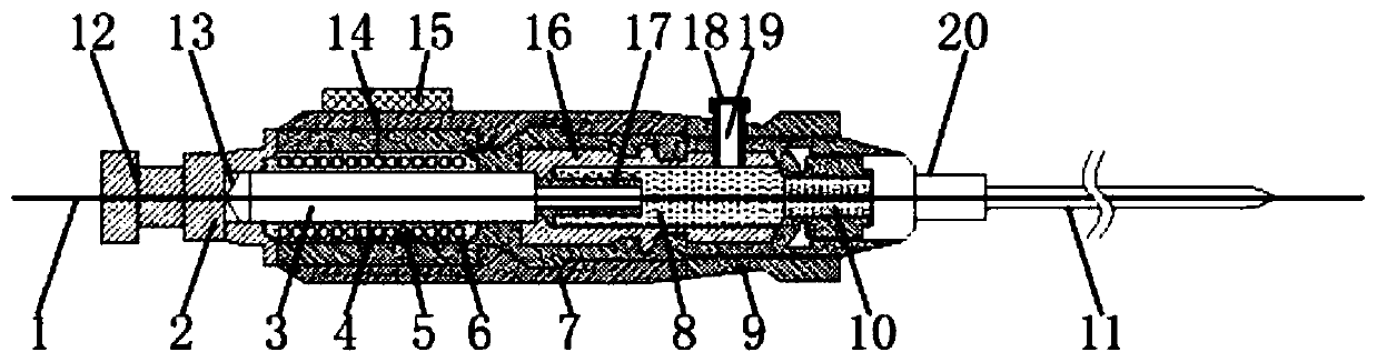 A guidewire insertion device for trigeminal nerve interventional therapy in neurosurgery