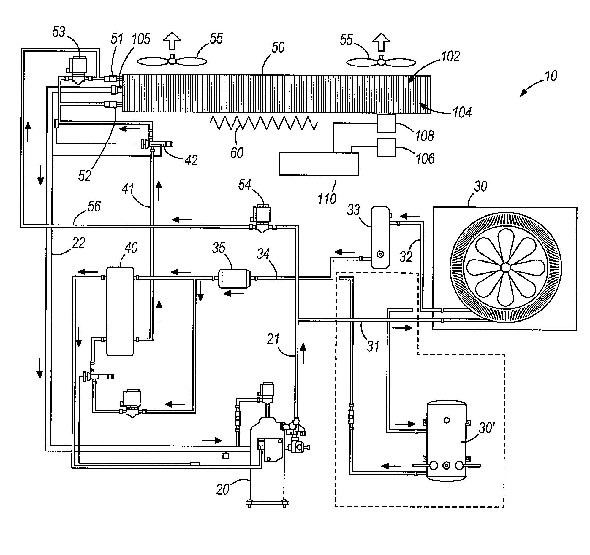 Method for in-service testing a climate control system for a container