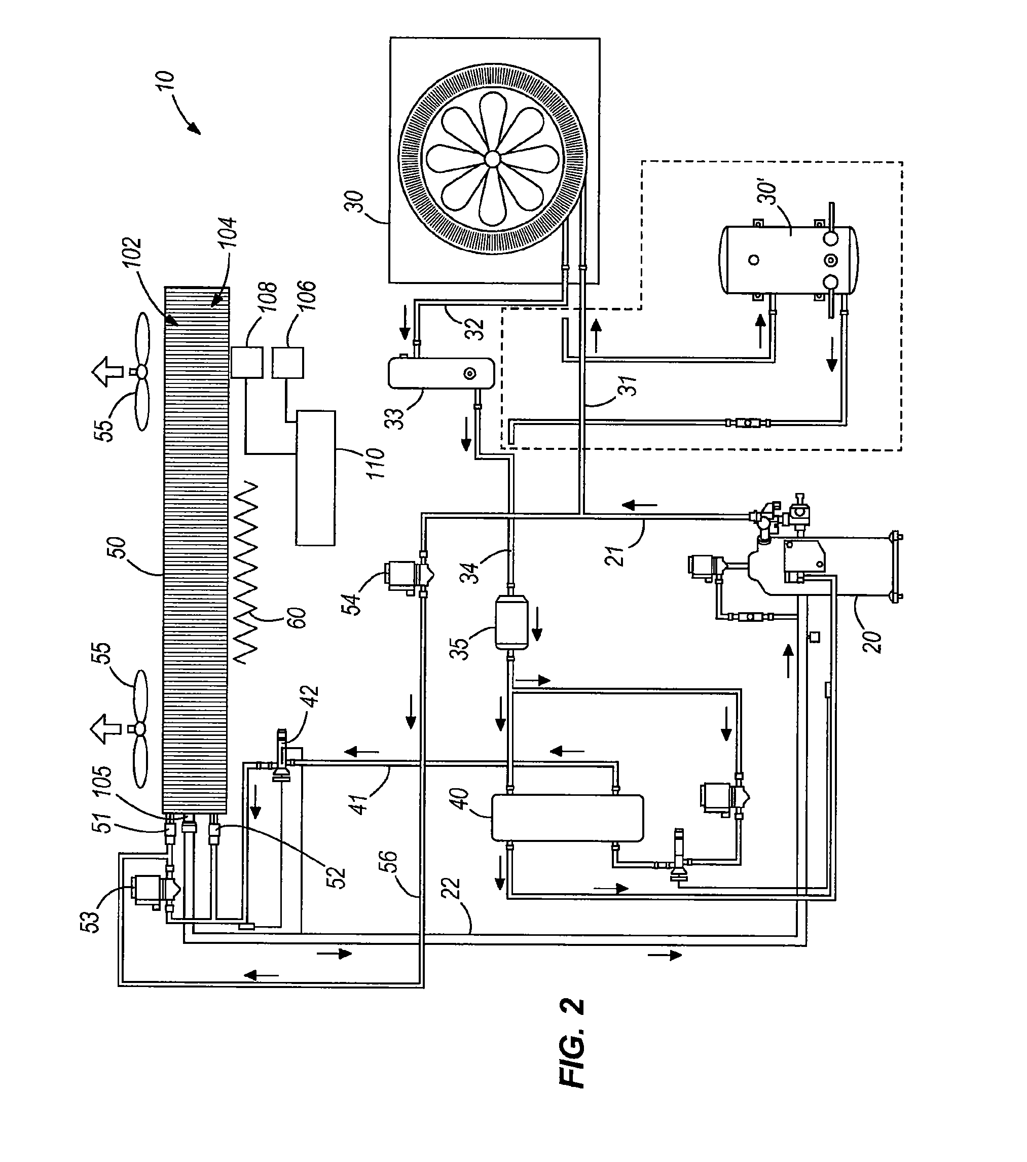 Method for in-service testing a climate control system for a container