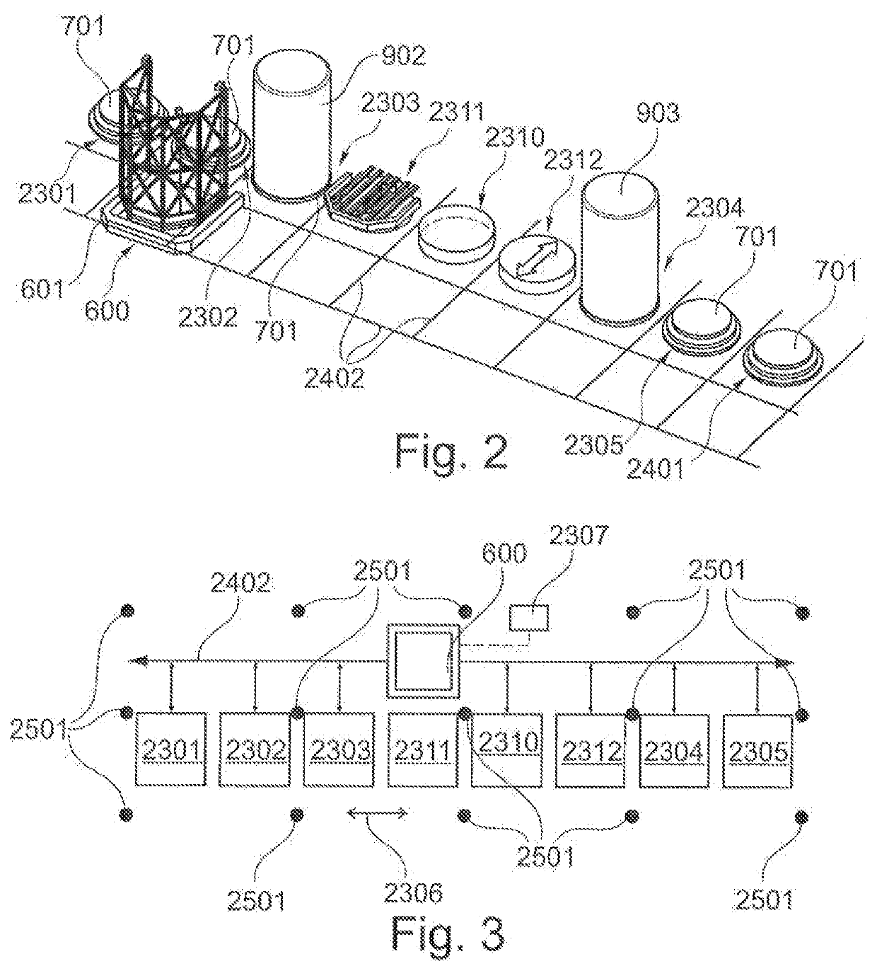 Arrangement having plural temperature-control stations for heat treating component parts, and their handling