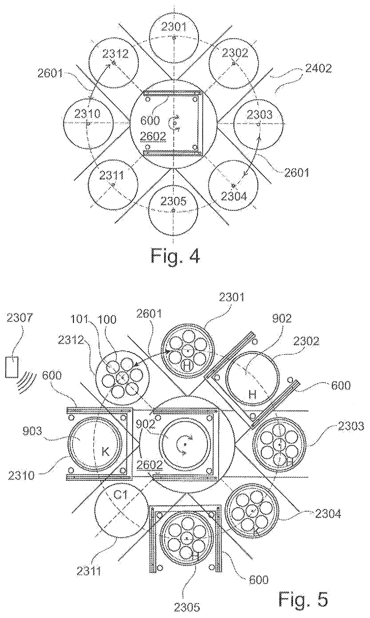 Arrangement having plural temperature-control stations for heat treating component parts, and their handling