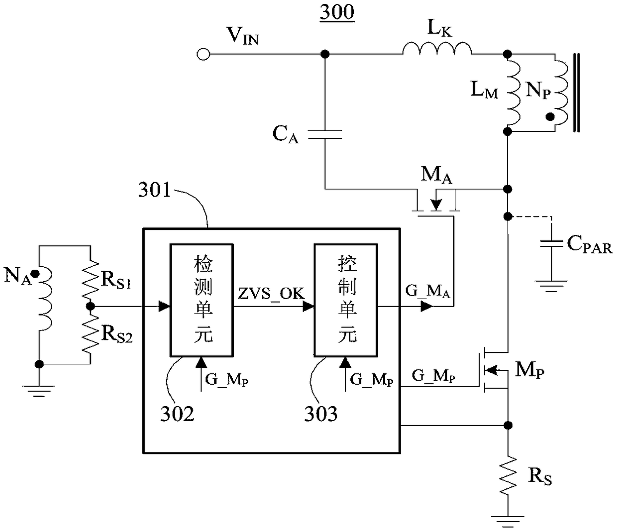 Active clamp flyback converter self-adaptive control method and circuit