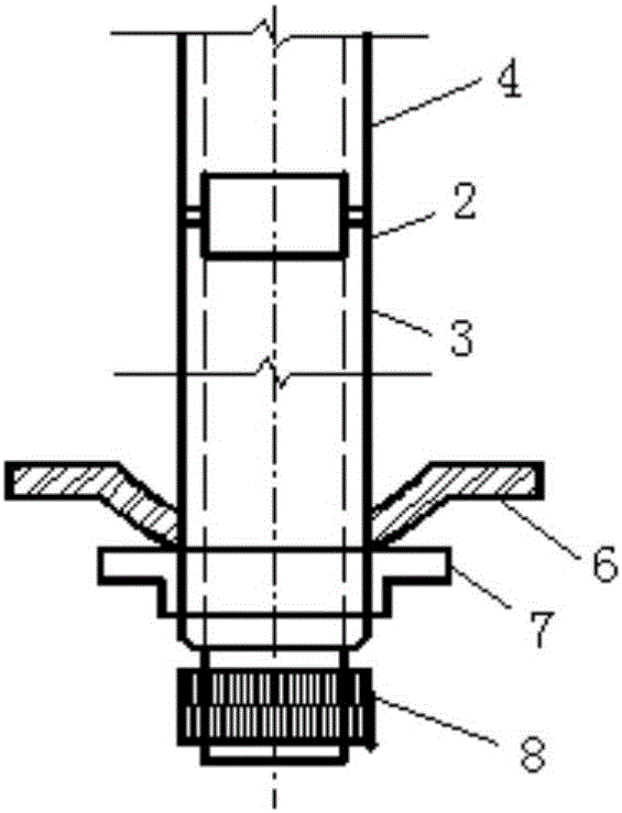 Hanging section stretching anchor rod stress automatic monitoring device and usage method thereof