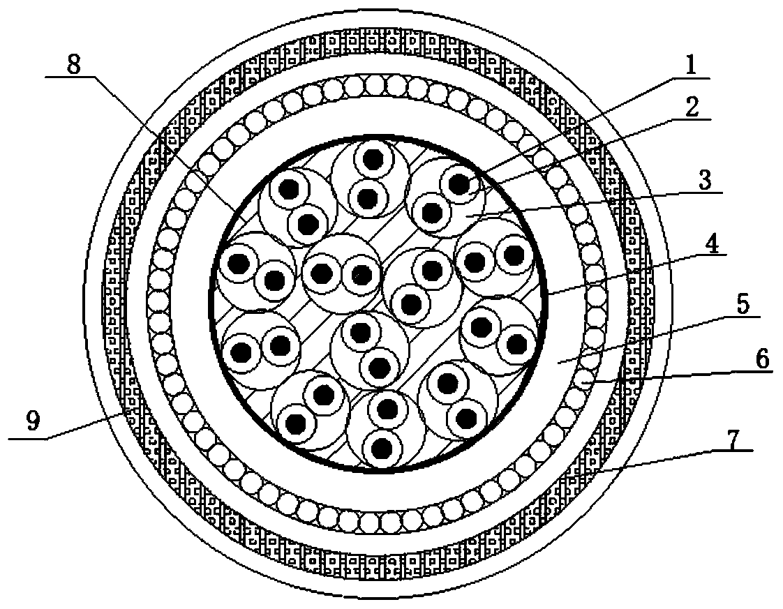 High-voltage bus cable for airport navigational light system, and preparation method and application of high-voltage bus cable