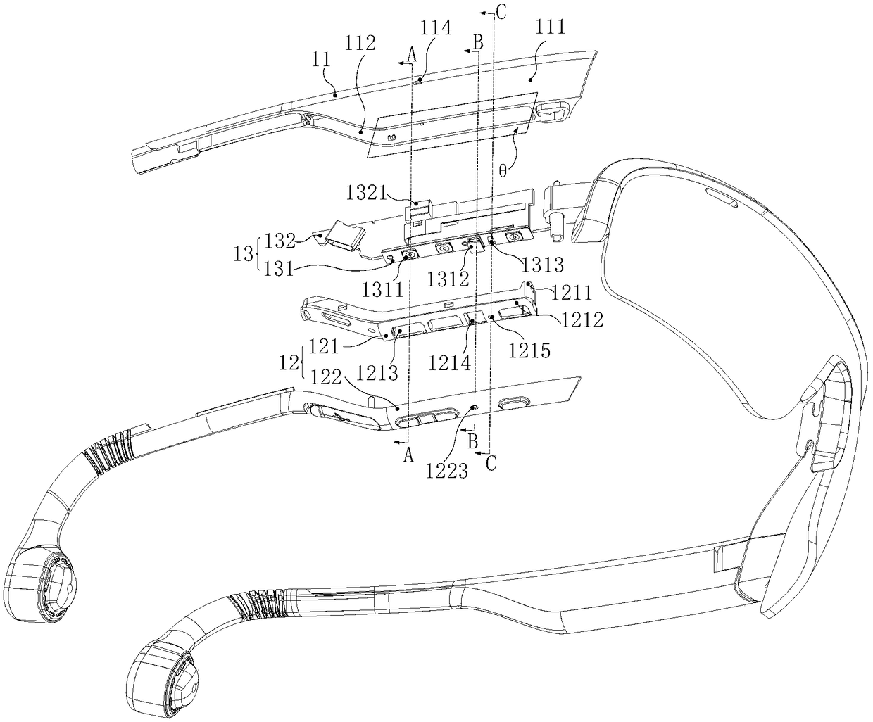 Electronic assembly and glasses