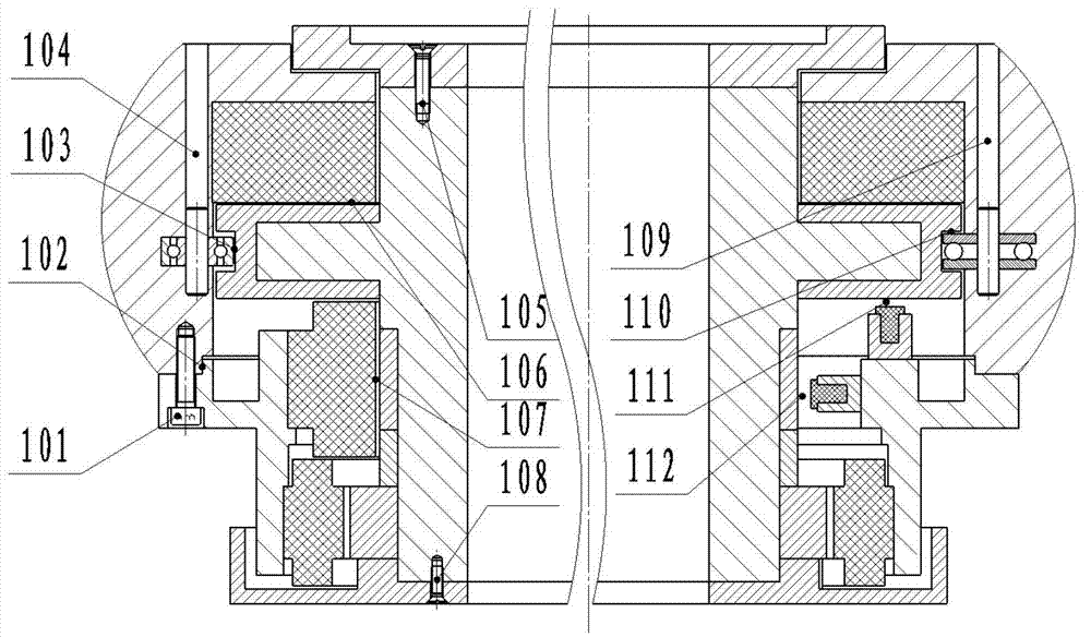 Azimuth-driven support system structure of an inertial stabilized platform