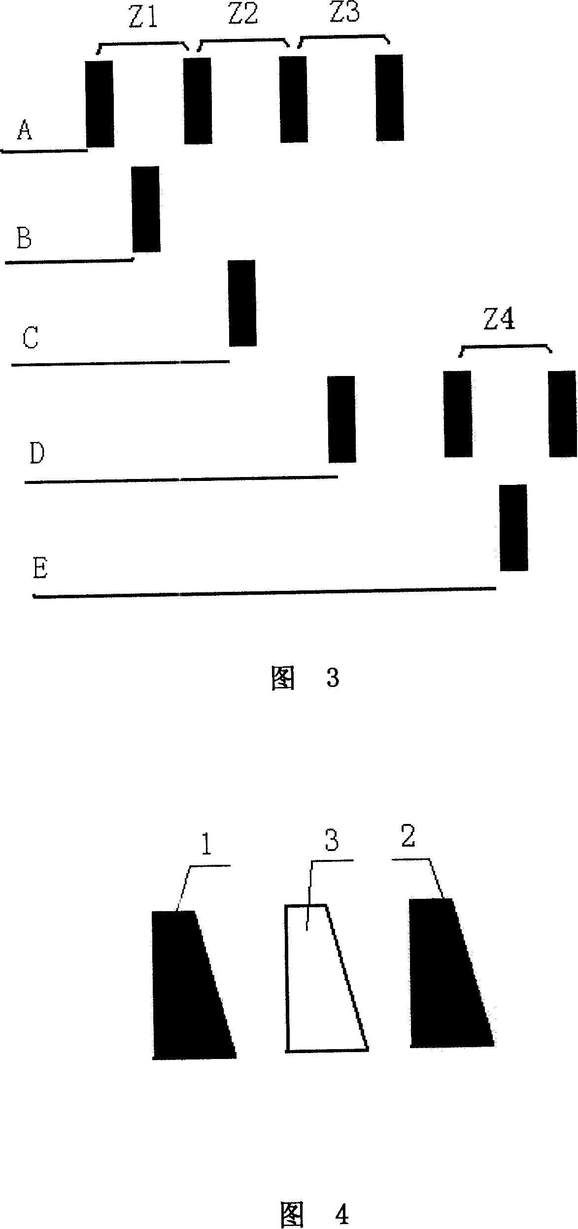 Three-mark printing block group for automatic overprint of printing machine