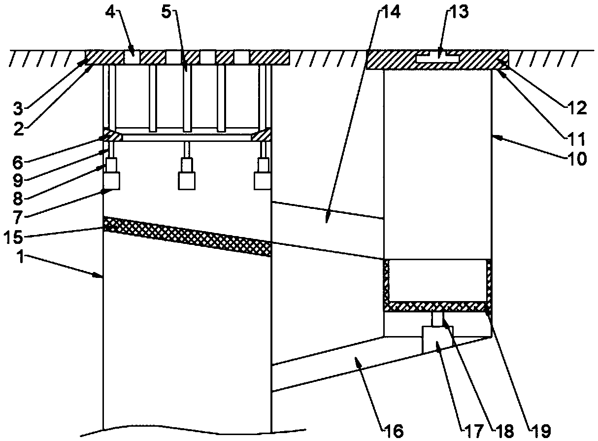 Highway drainage device based on urban waterlogging prevention technology