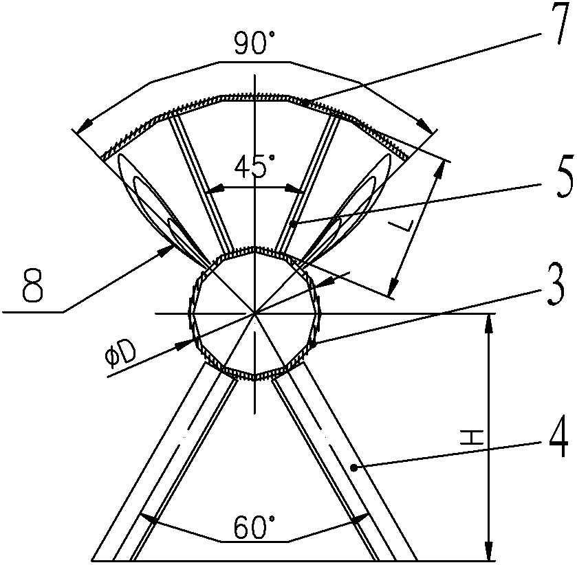 Method for arranging energy-saving oven pipes