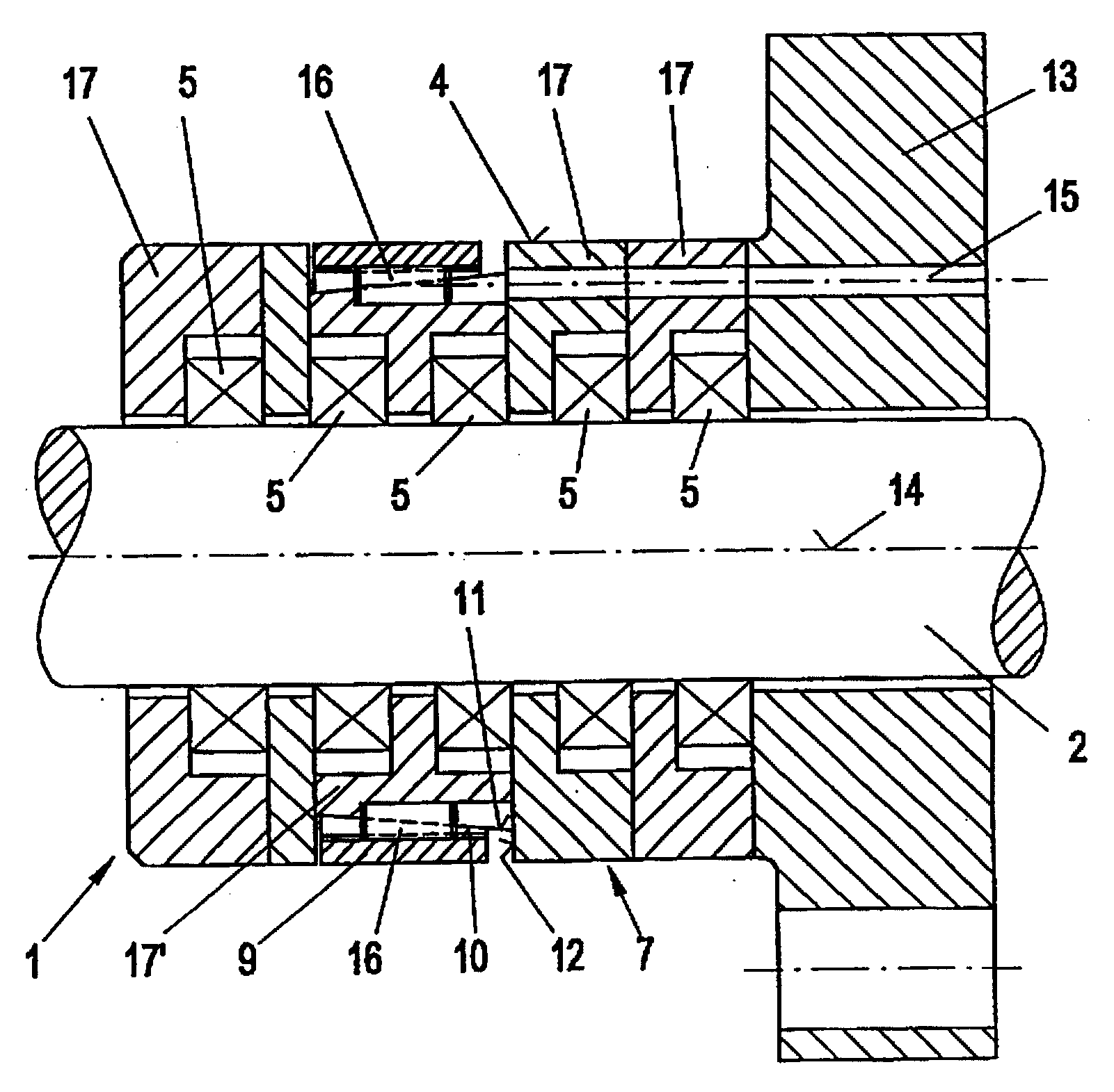 Sealing ring type filling device