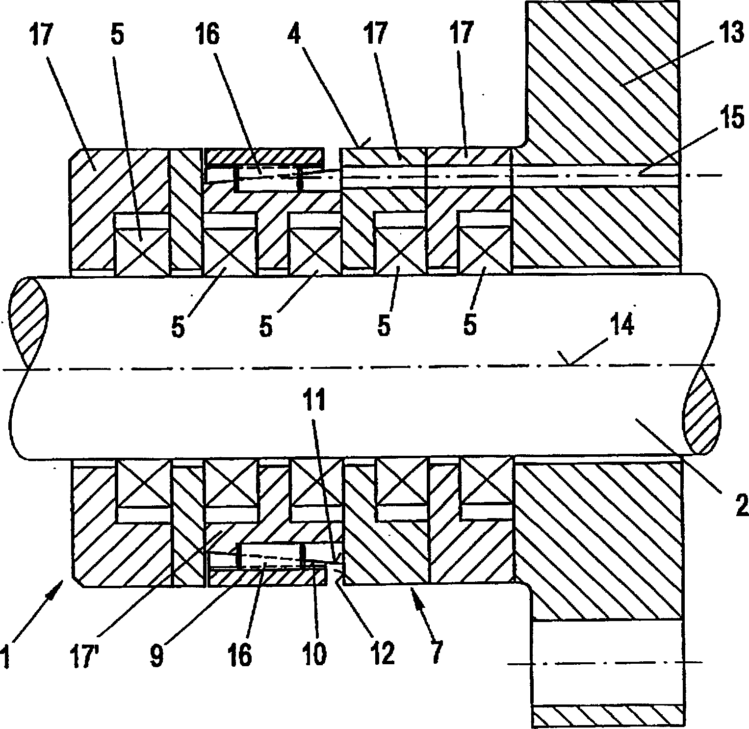 Sealing ring type filling device