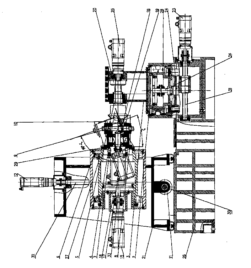 Spiral bevel gear cutting machine tool and gear cutting method