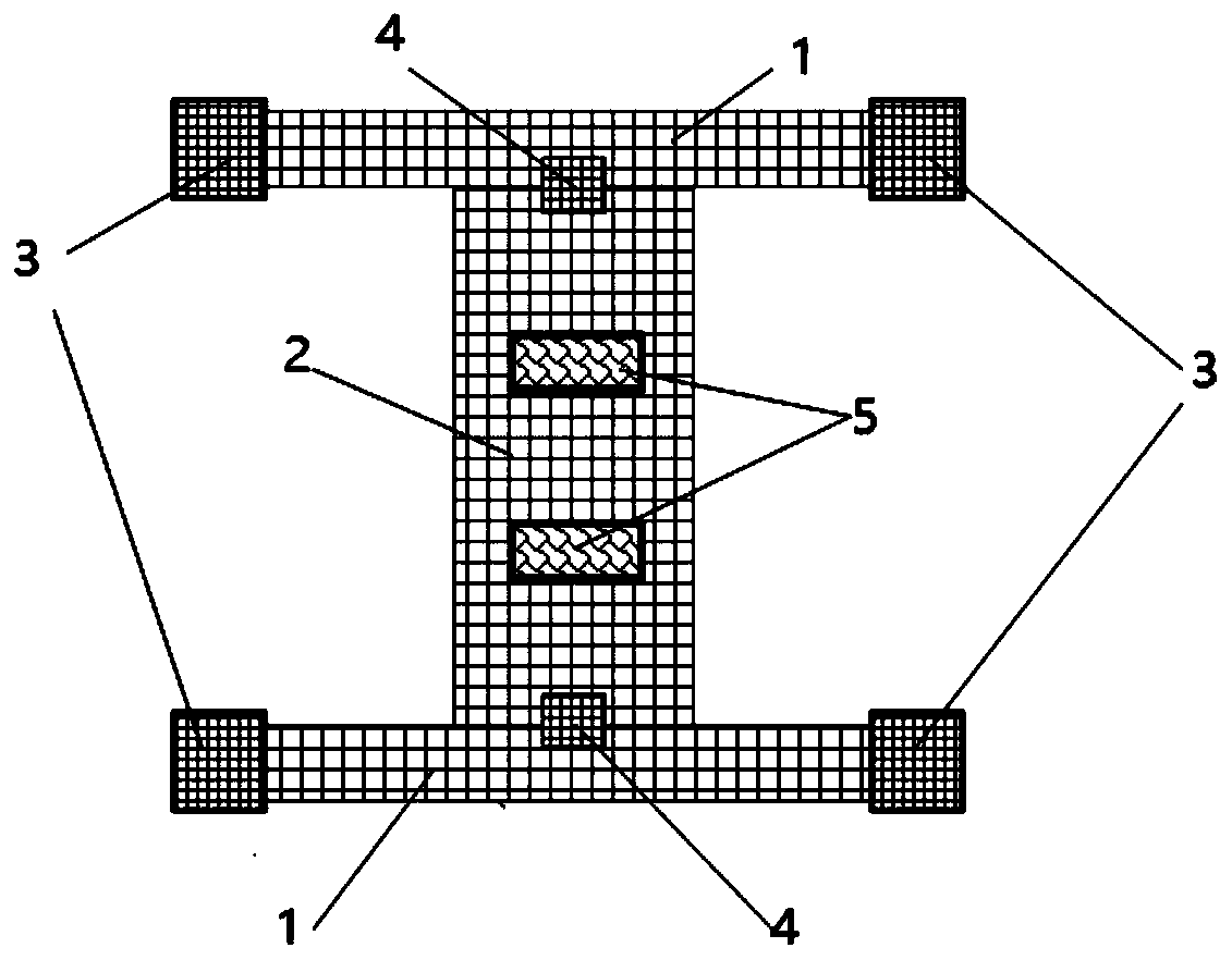 High-speed rail bogie integral force bearing structure of three-dimensional woven composite material, and application thereof