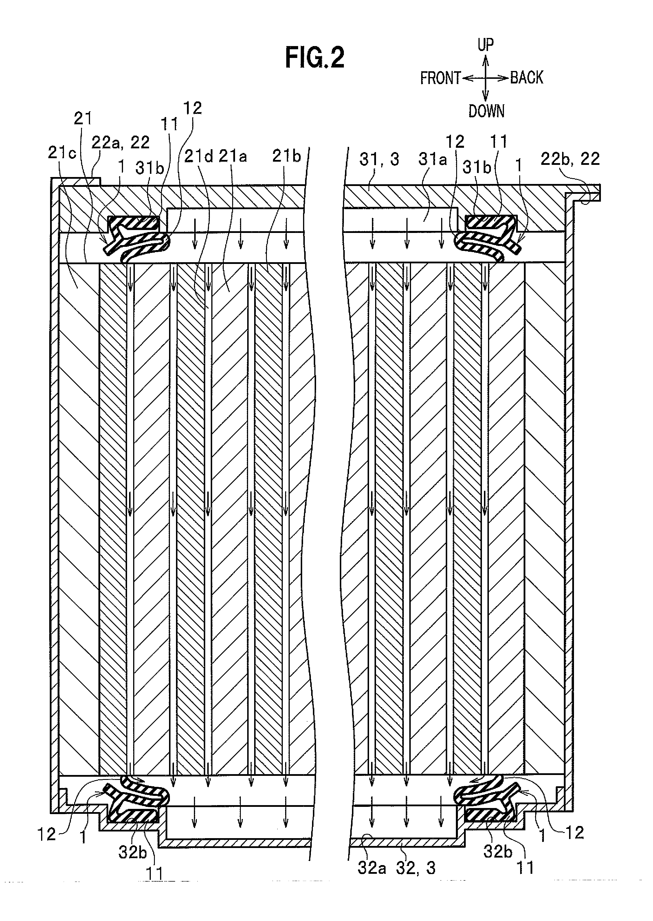 Packing and seal structure of battery module