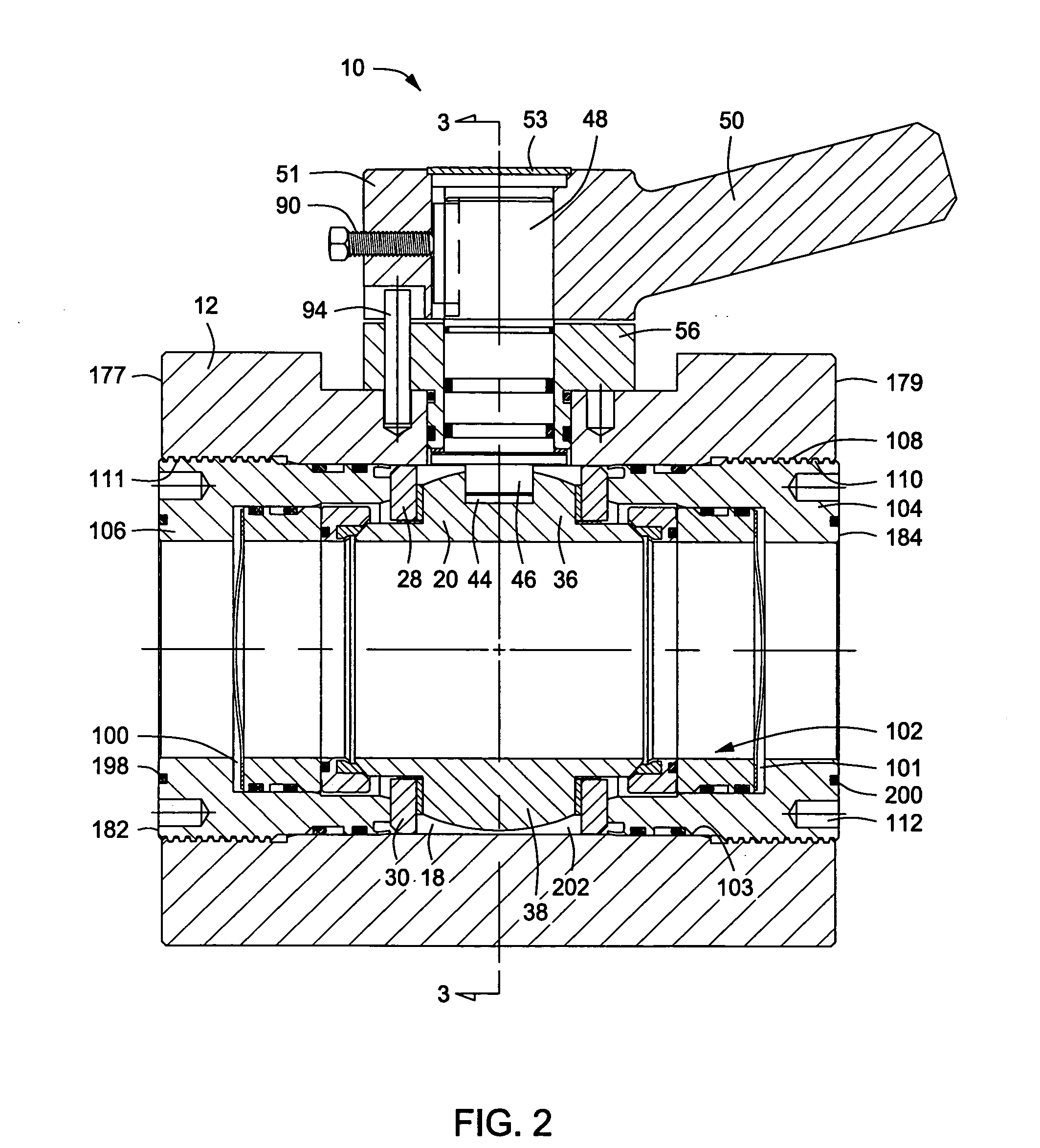 Ball valve having self-centering seats