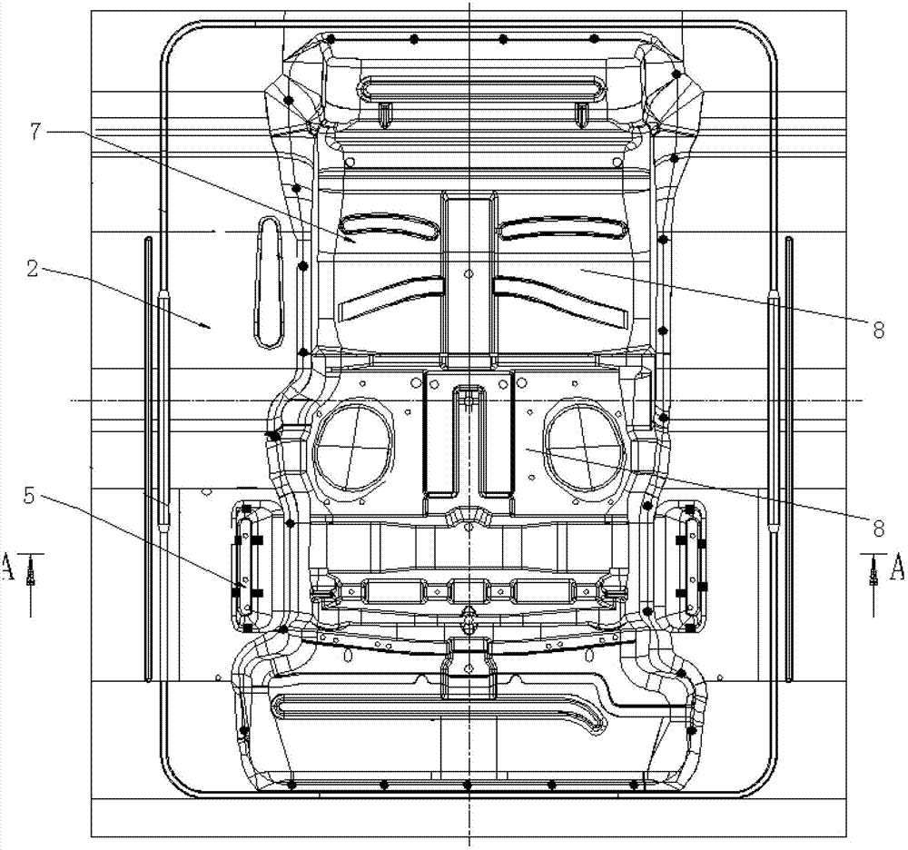 Method for drawing and forming wide flange panel-shaped parts