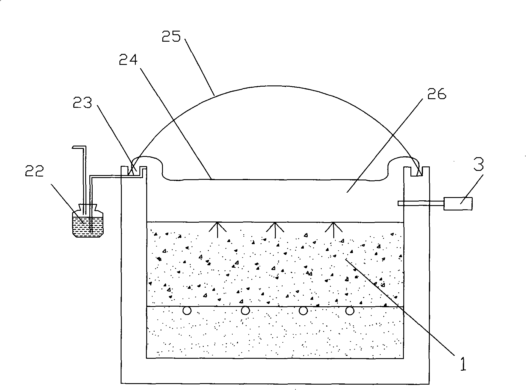 Large-sized open mouthed combined methane tank