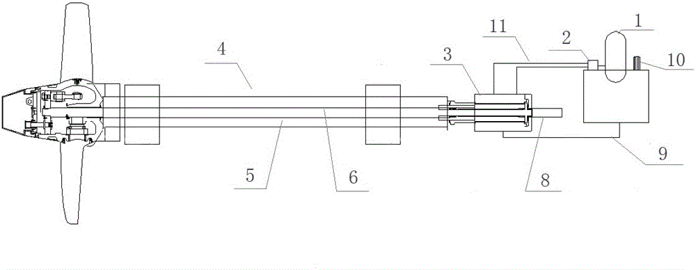 Internal energy drive adjustment structure of turbine blades