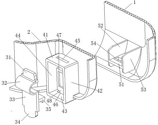 Separated type elastic buckle device for domestic appliance