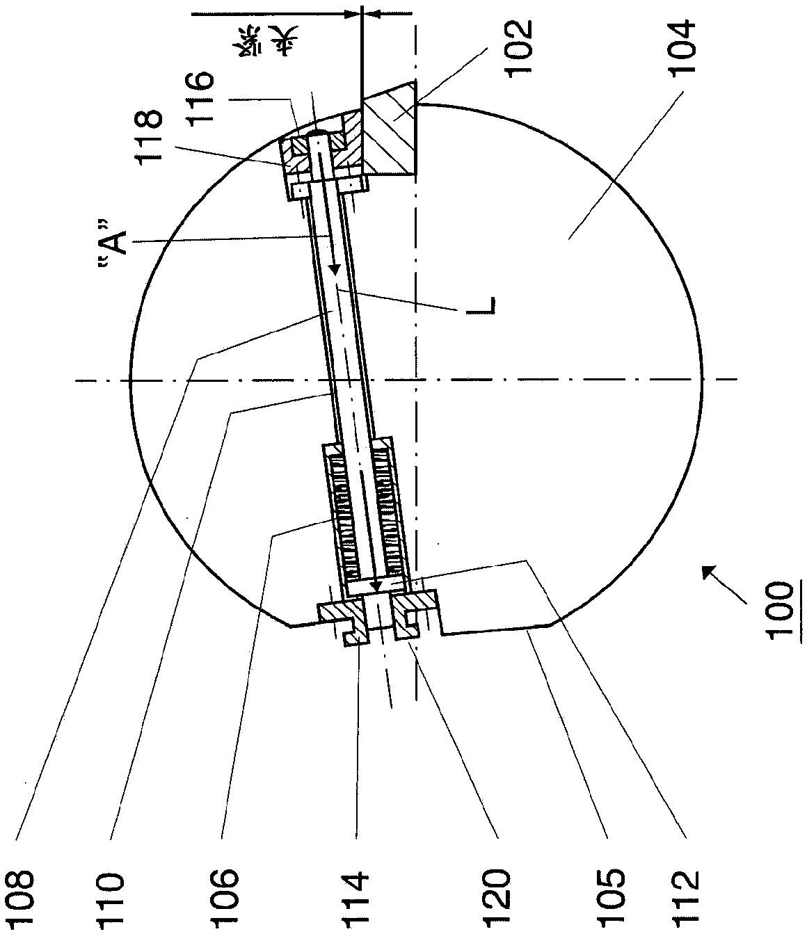 Device for changing a blade on shears, in particular for a rolled band, and shears with at least one replaceable blade