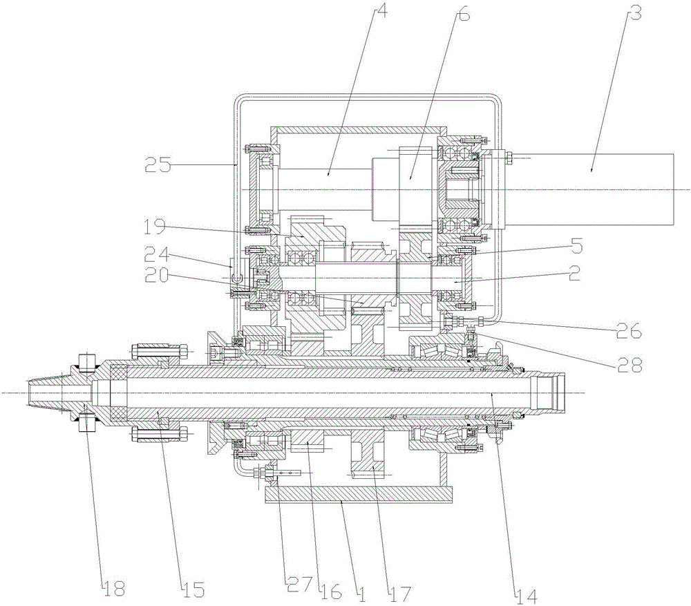 High-torque double-motor double-speed rotating power head