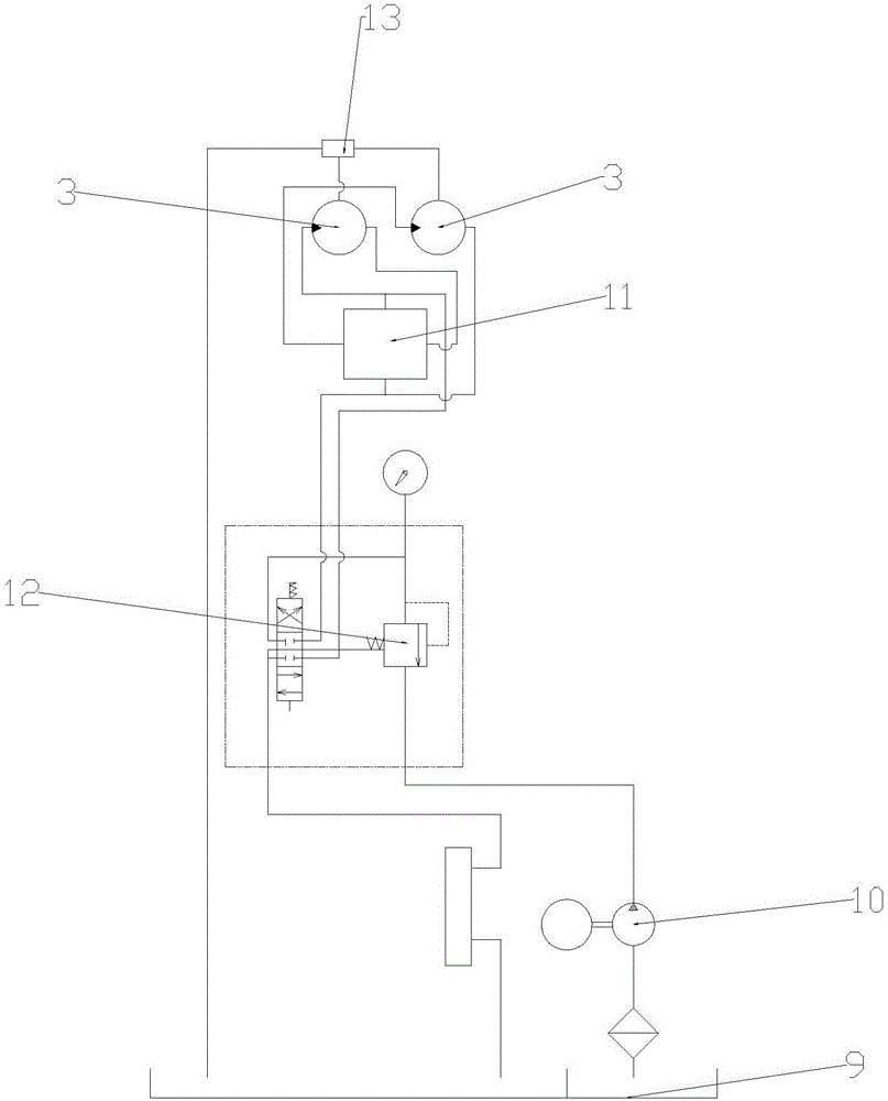 High-torque double-motor double-speed rotating power head