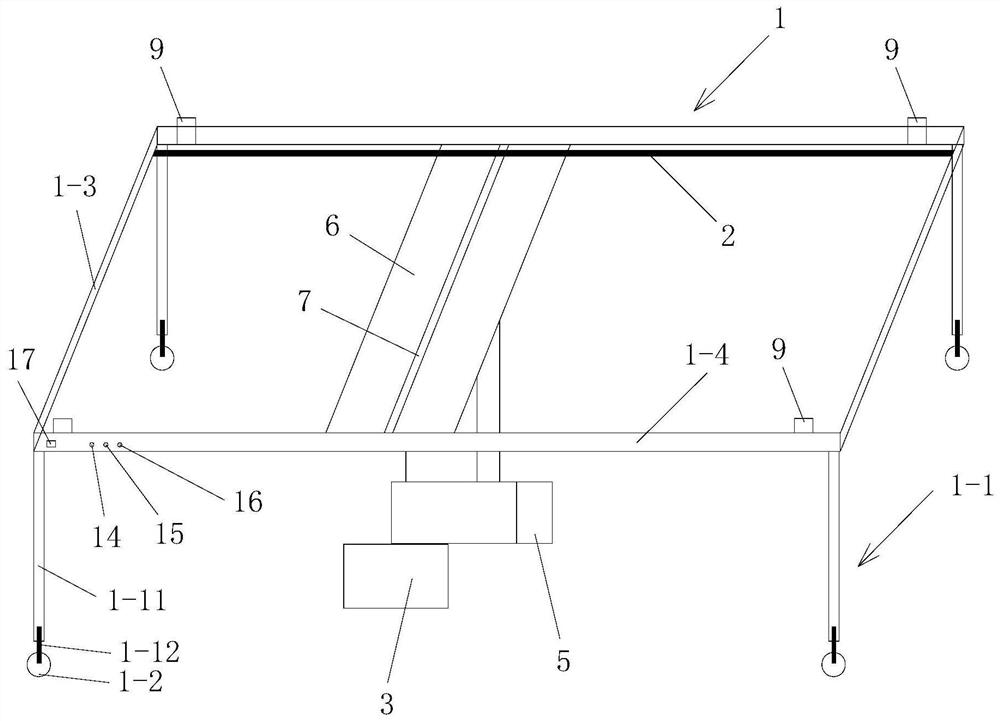 A fully automatic suspended reciprocating concrete ground grinding machine and its construction method