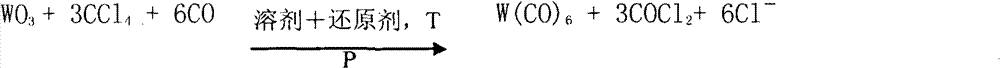 Method for directly synthesizing metal (tungsten or molybdenum) carbonyl complex from tungsten oxide or molybdenum oxide