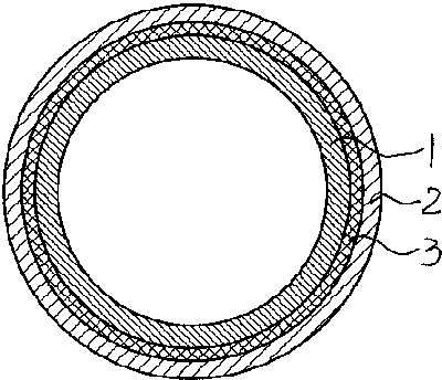 Coiled plastic composite pipe reinforced with steel wire