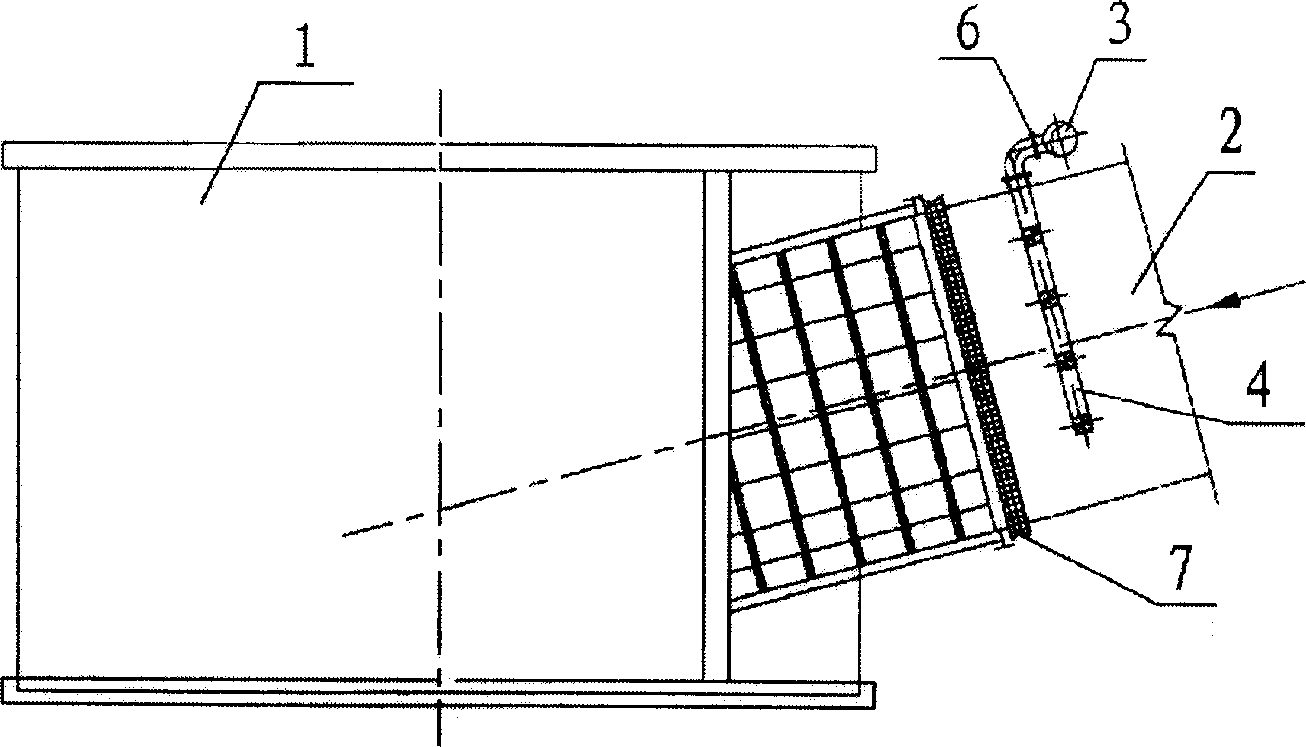 Arrangement for sprinkling and pre-washing flue gas in entrance of flue gas-desulfurizing absorption tower